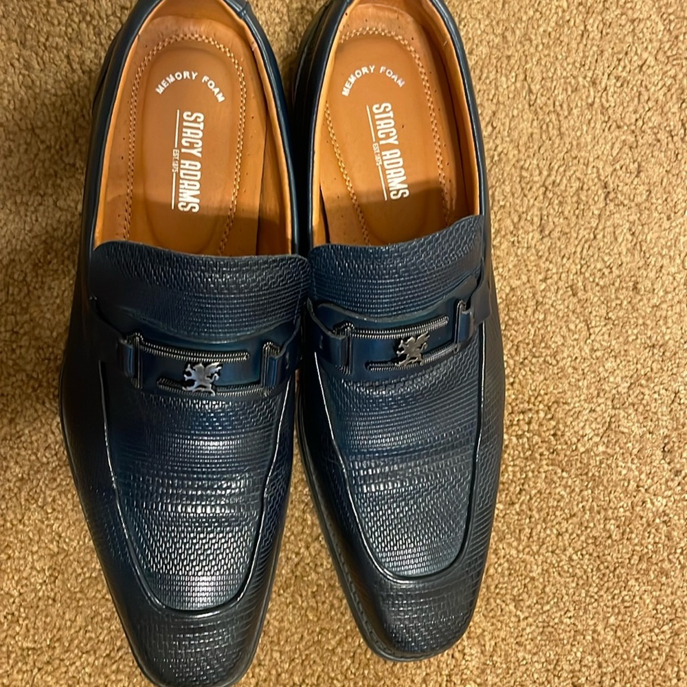 Stacy Adam’s Mens ink blue dress shoe 10.5